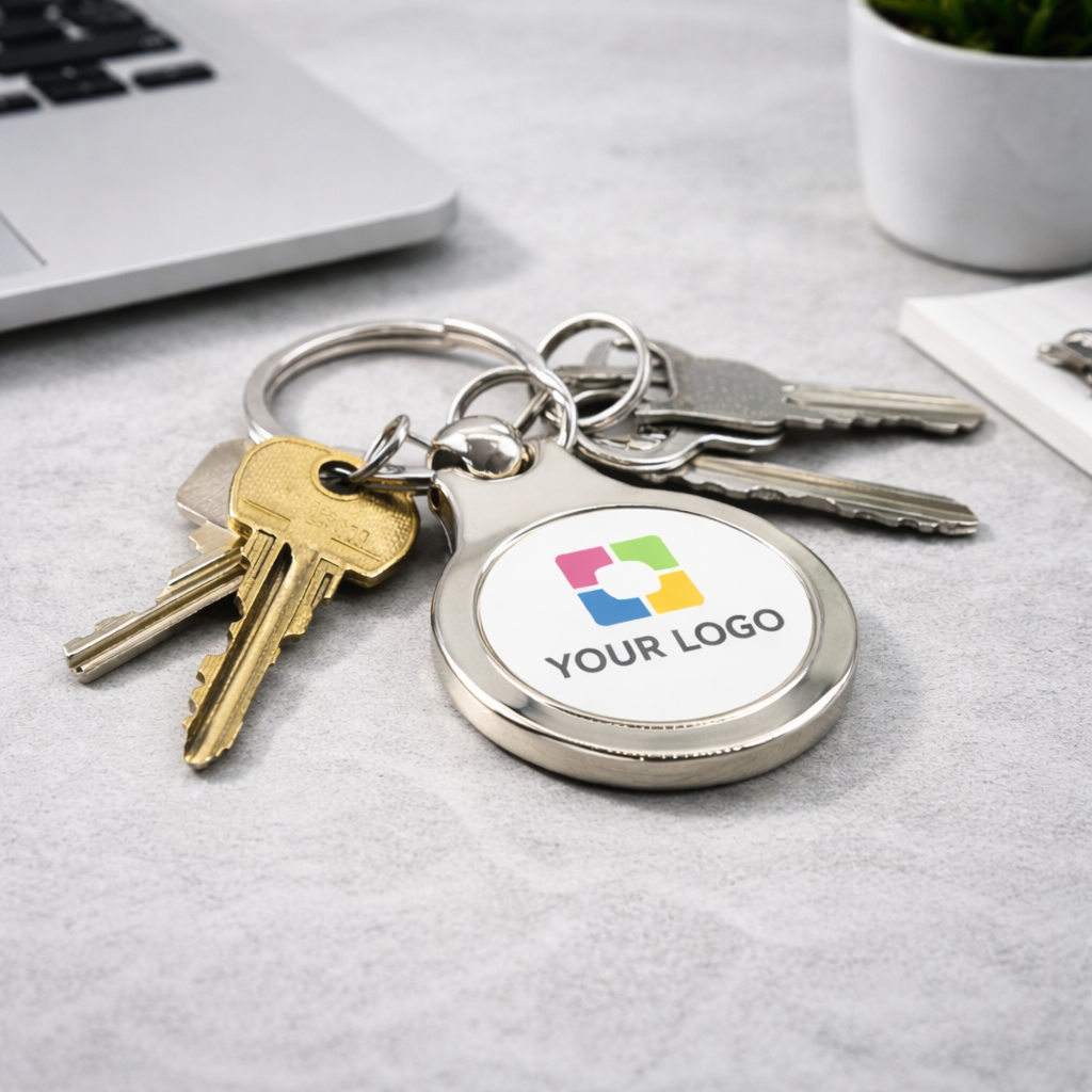 Personalised Logo Keyring – Custom Branded Metal Keychain