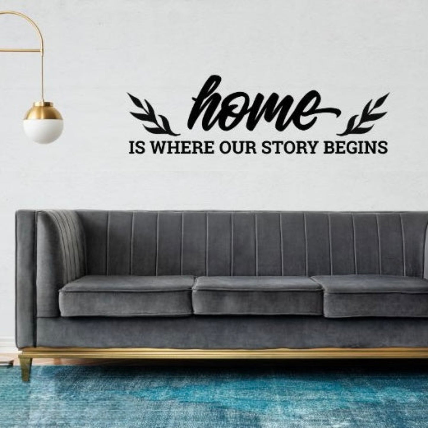 Home Is Where Our Story Begins Wall Decal – Inspirational Vinyl Quote Sticker