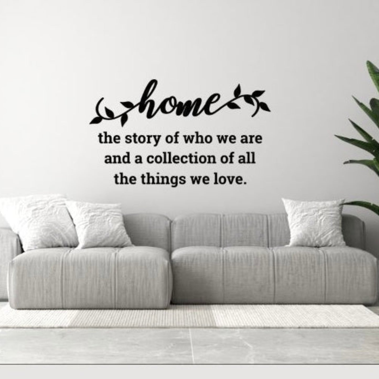 Home Quote Wall Decal – “the story of who we are…” Vinyl Wall Sticker
