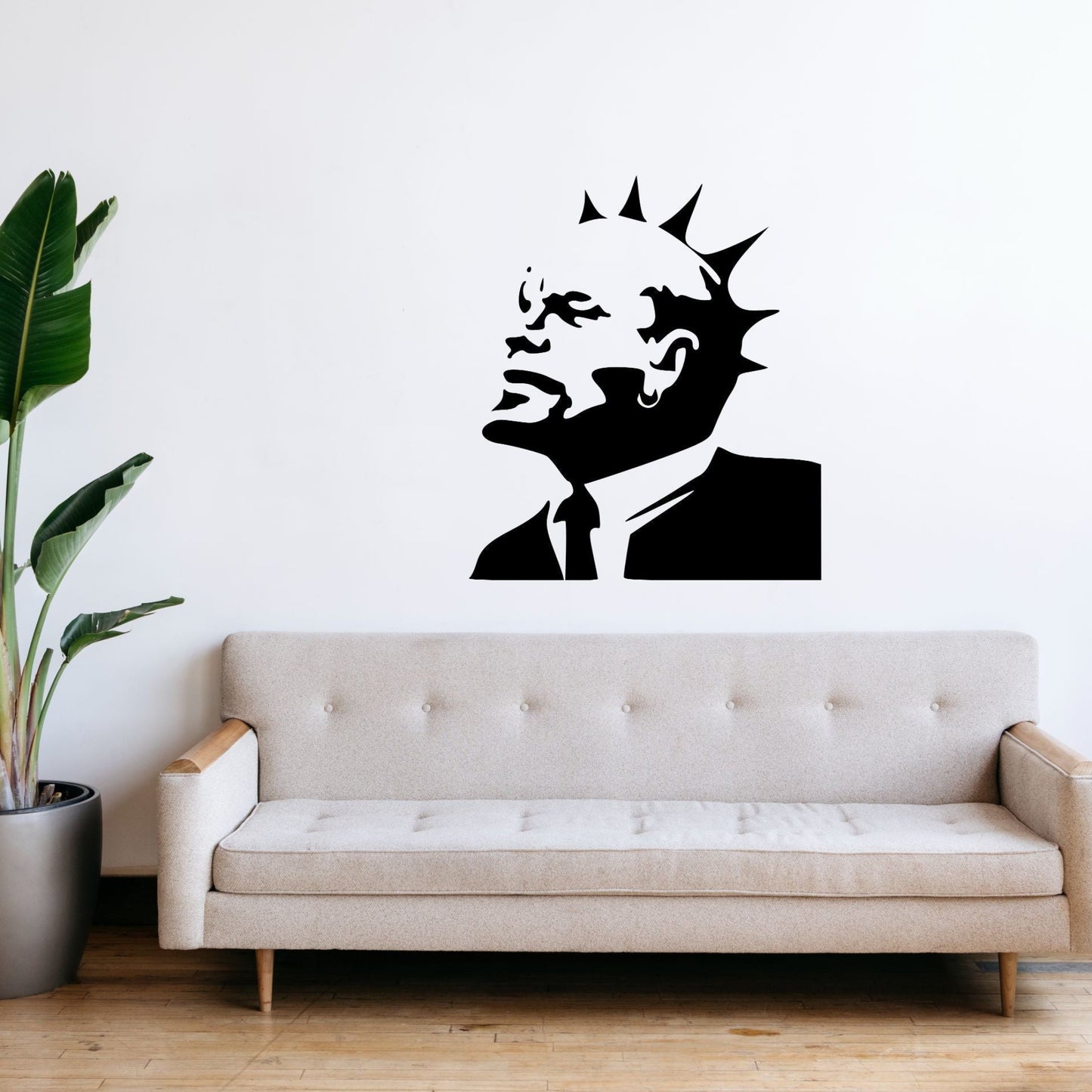 Bansky Comrade Punk Style Portrait – Vinyl Wall Decal | Modern Urban Wall Art Sticker