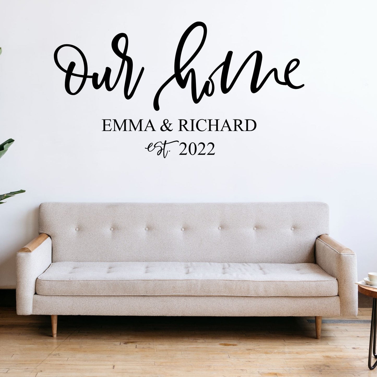 Personalised “Our Home” Name Vinyl Wall Decal