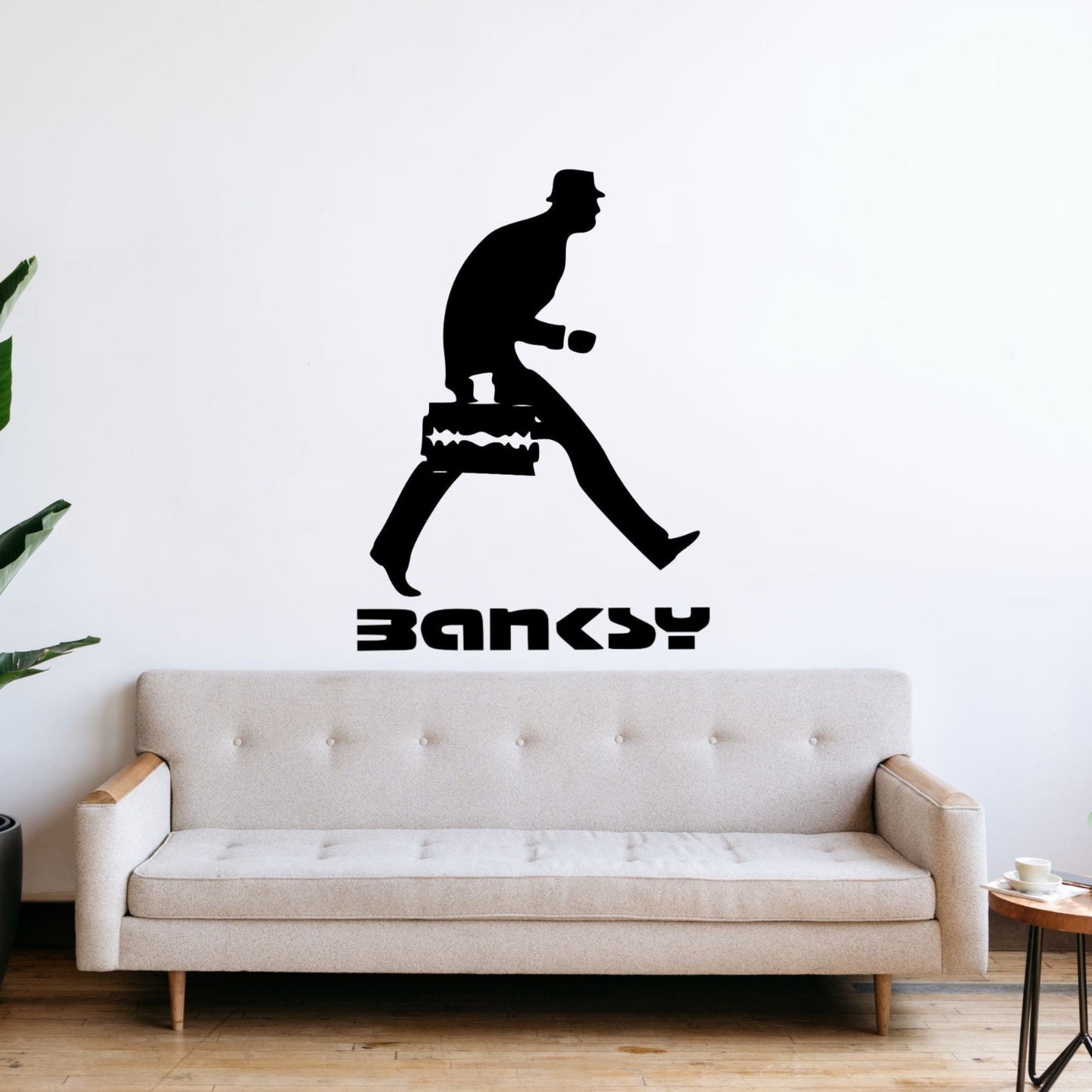 Bansky Cut Throat – Vinyl Wall Decal | Urban Street Art Style Wall Sticker