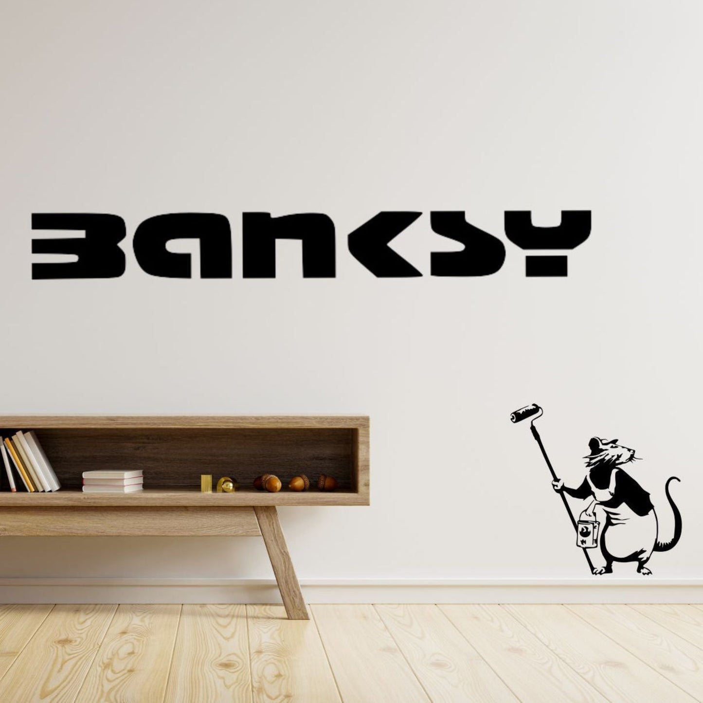 Bansky Rat Painter - Vinyl Wall Decal – Street Art Style Wall Sticker