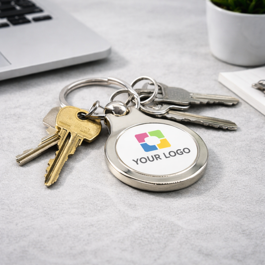 Personalised Logo Keyring – Custom Branded Metal Keychain