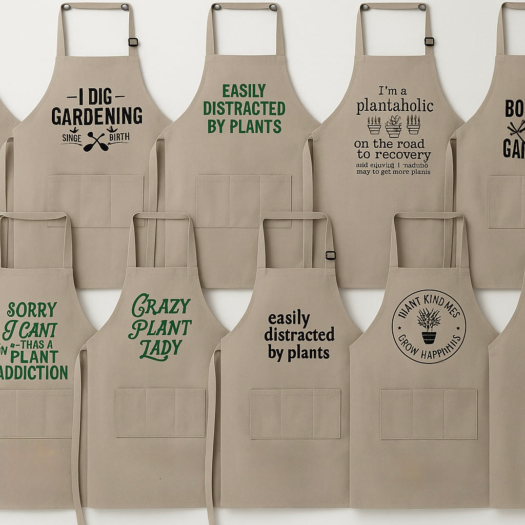 Gardening Apron with Funny quotes –  Practical Tool Apron with Pockets