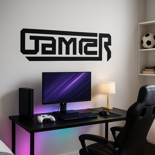 Personalised Gamer Name Vinyl Wall Decal