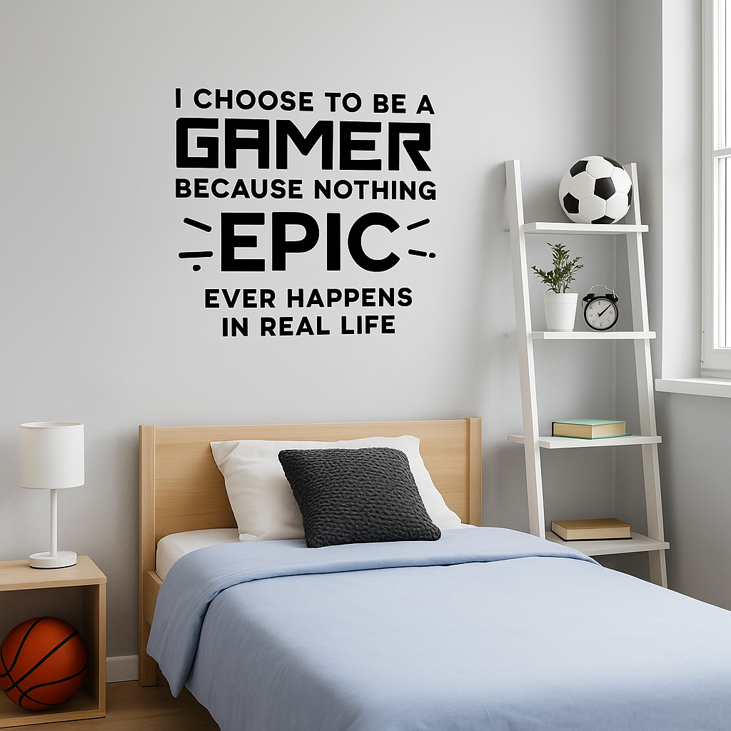 I Choose To Be A Gamer – Vinyl Wall Decal