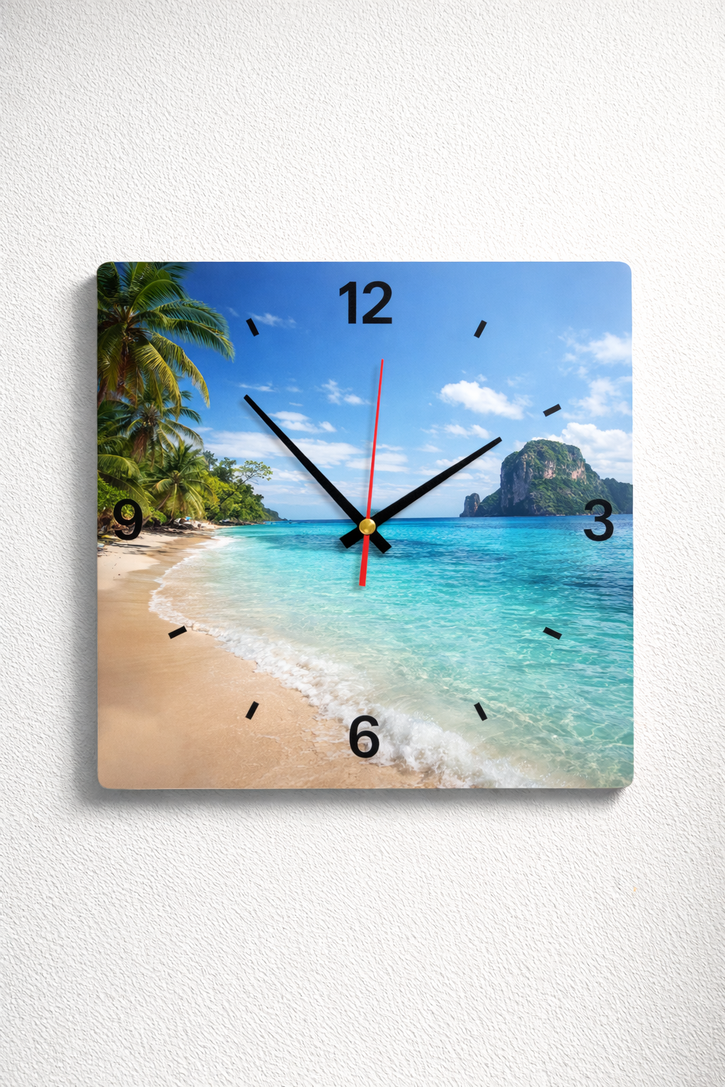 Personalised Square Photo Wall Clock – Sublimation Aluminium