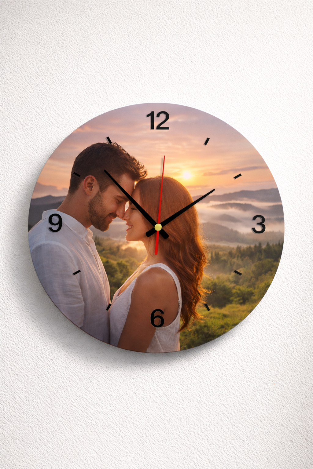 Personalised Photo & Logo Clock | Custom Sublimation Wall or Desk Clock