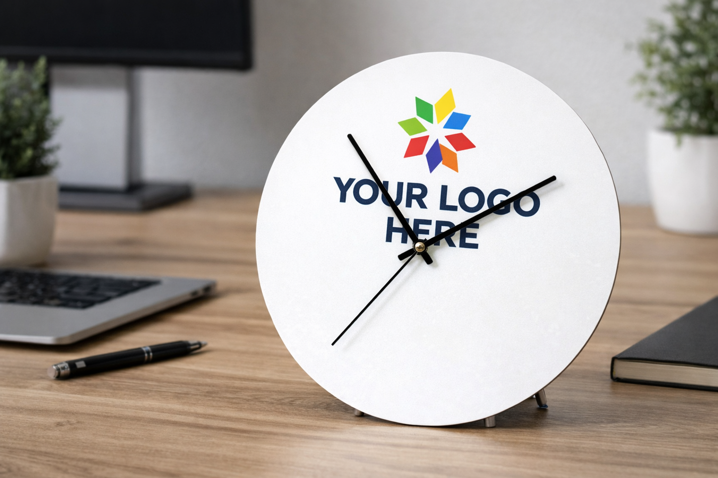 Personalised Photo & Logo Clock | Custom Sublimation Wall or Desk Clock