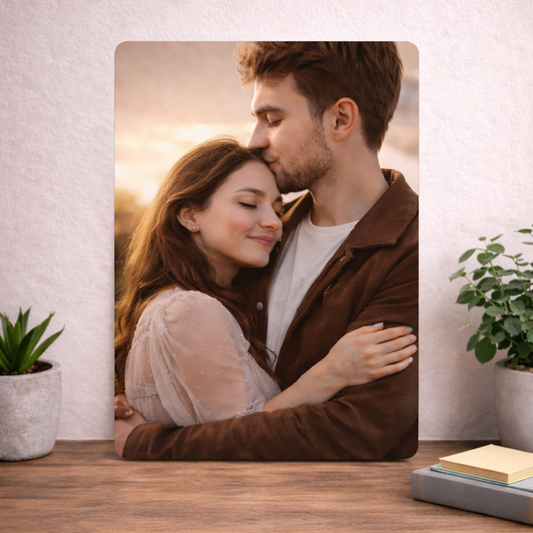 Personalised Aluminium Photo Print – Wall or Desk Display