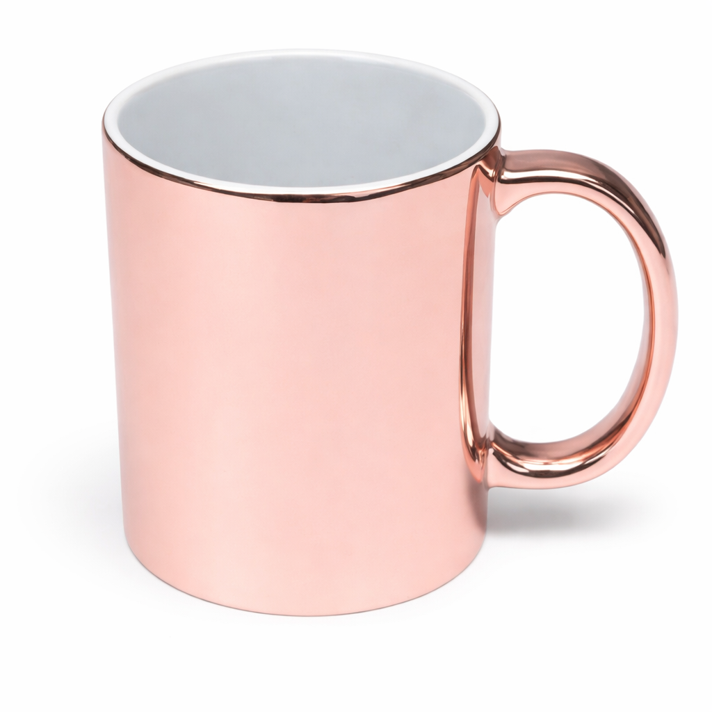 Personalised Metallic Mug – Gold, Silver or Rose Gold | Custom Photo & Text Cup