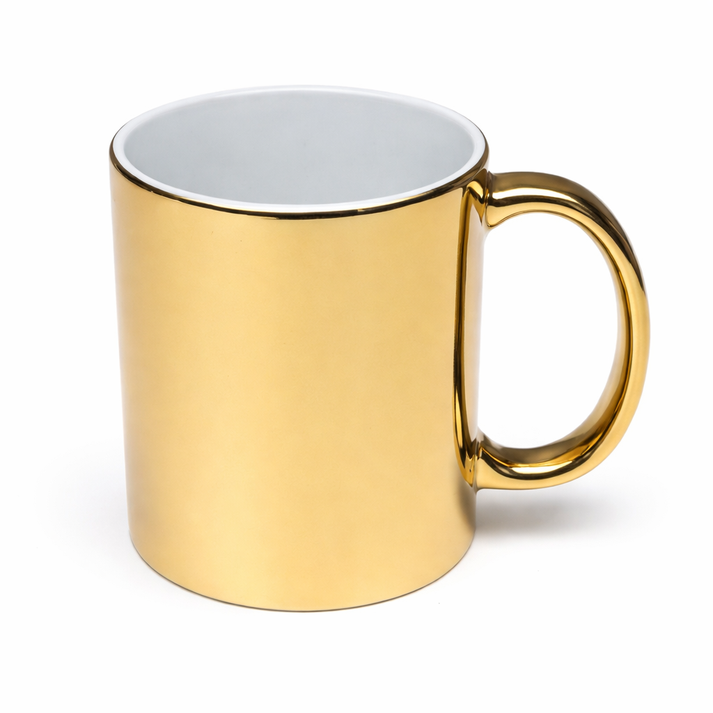 Personalised Metallic Mug – Gold, Silver or Rose Gold | Custom Photo & Text Cup