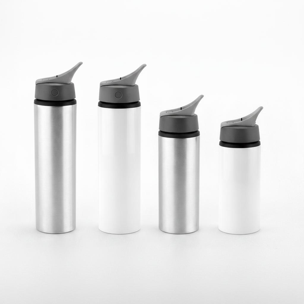 Personalised Aluminium Sport Bottle With Straw – 600ml & 750ml
