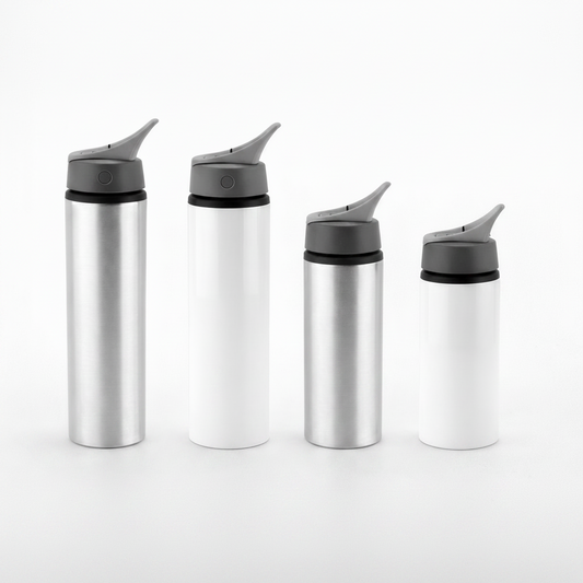 Personalised Aluminium Sport Bottle With Straw – 600ml & 750ml