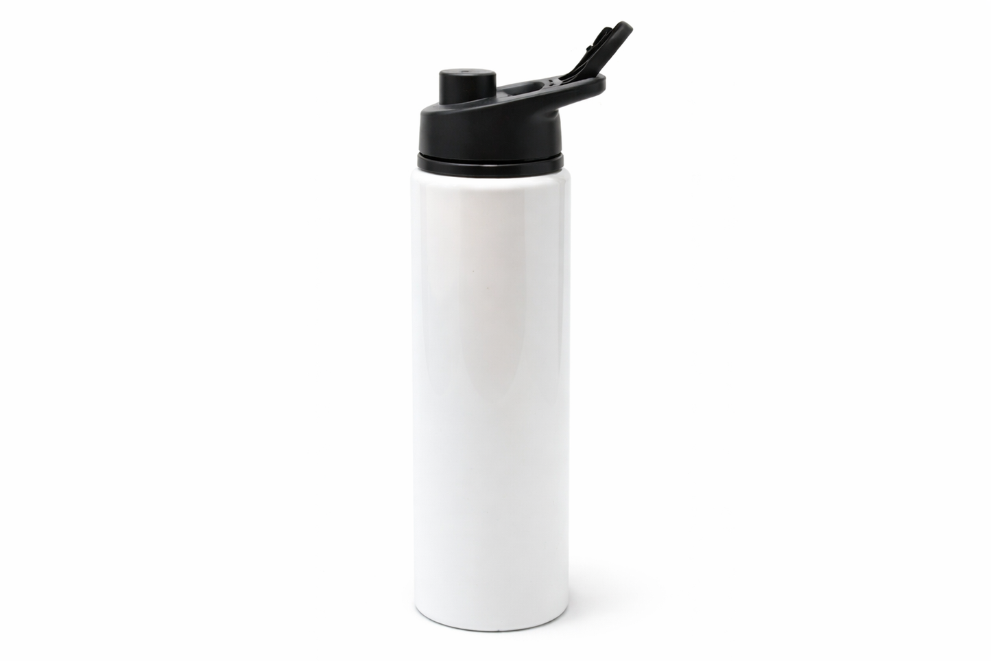 Personalised Stainless Steel Water Bottle – Flip Lid (White or Silver)