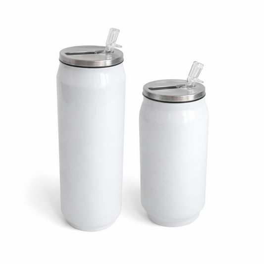 Personalised Can Style Water Bottles – With Straw Lid
