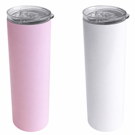 Personalised 20oz Tumbler – Pink or White | Custom Drinkware