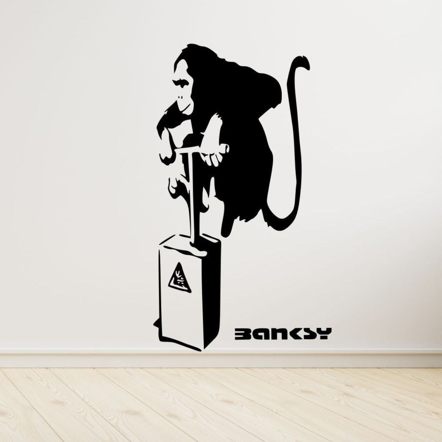 Bansky Monkey Bomb - Vinyl Wall Decal – Street Art Style Wall Sticker