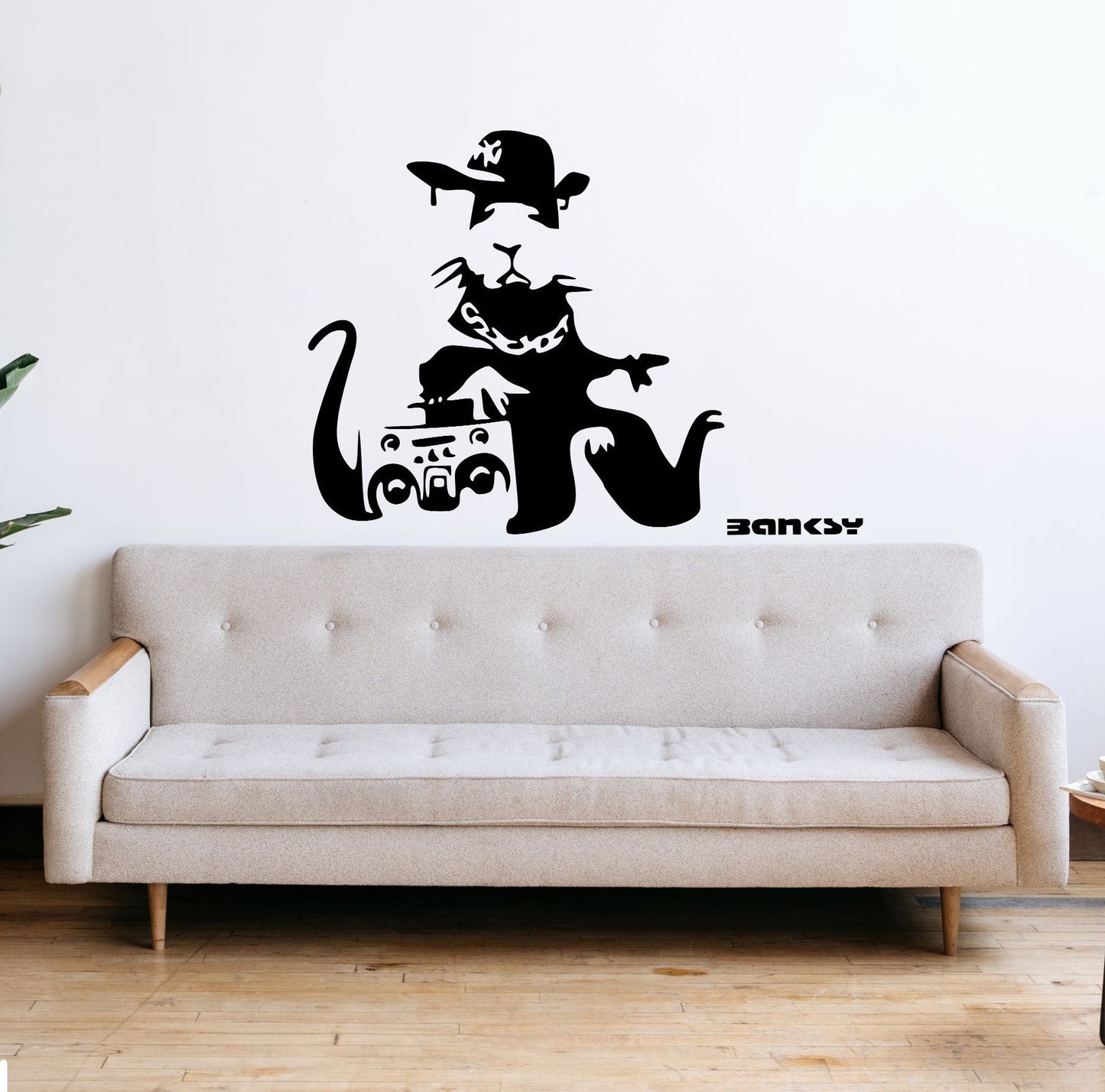 Bansky Rat Music - Vinyl Wall Decal – Street Art Style Wall Sticker