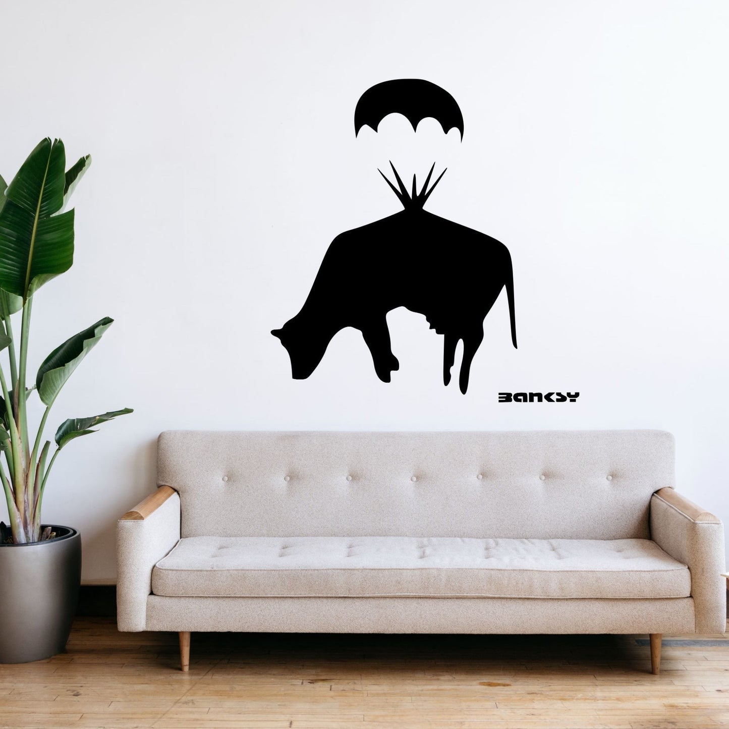 Bansky Golden Parachute - Vinyl Wall Decal – Modern Street Art Wall Sticker