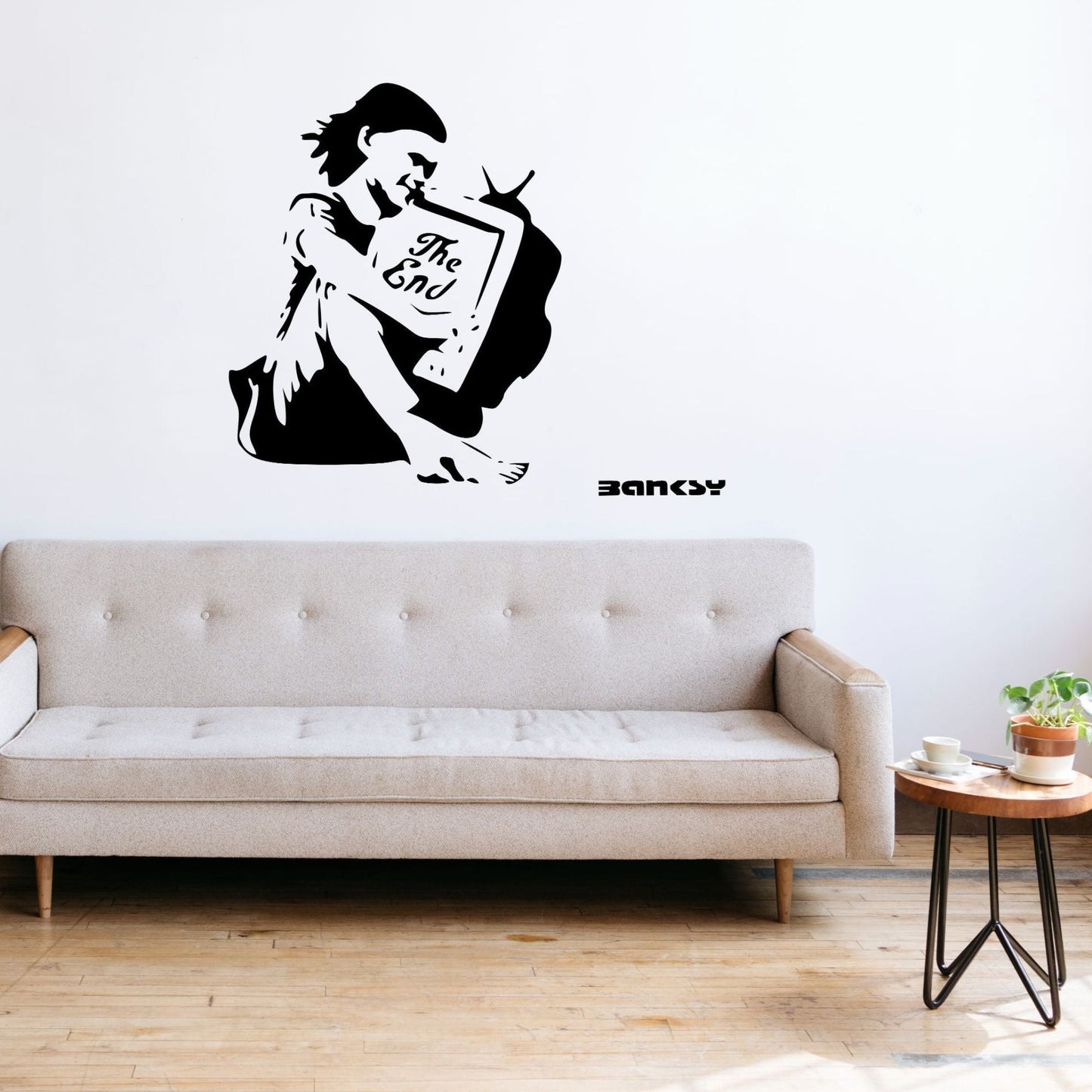 Bansky The End - Vinyl Wall Decal | Urban Street Art Style Wall Sticker