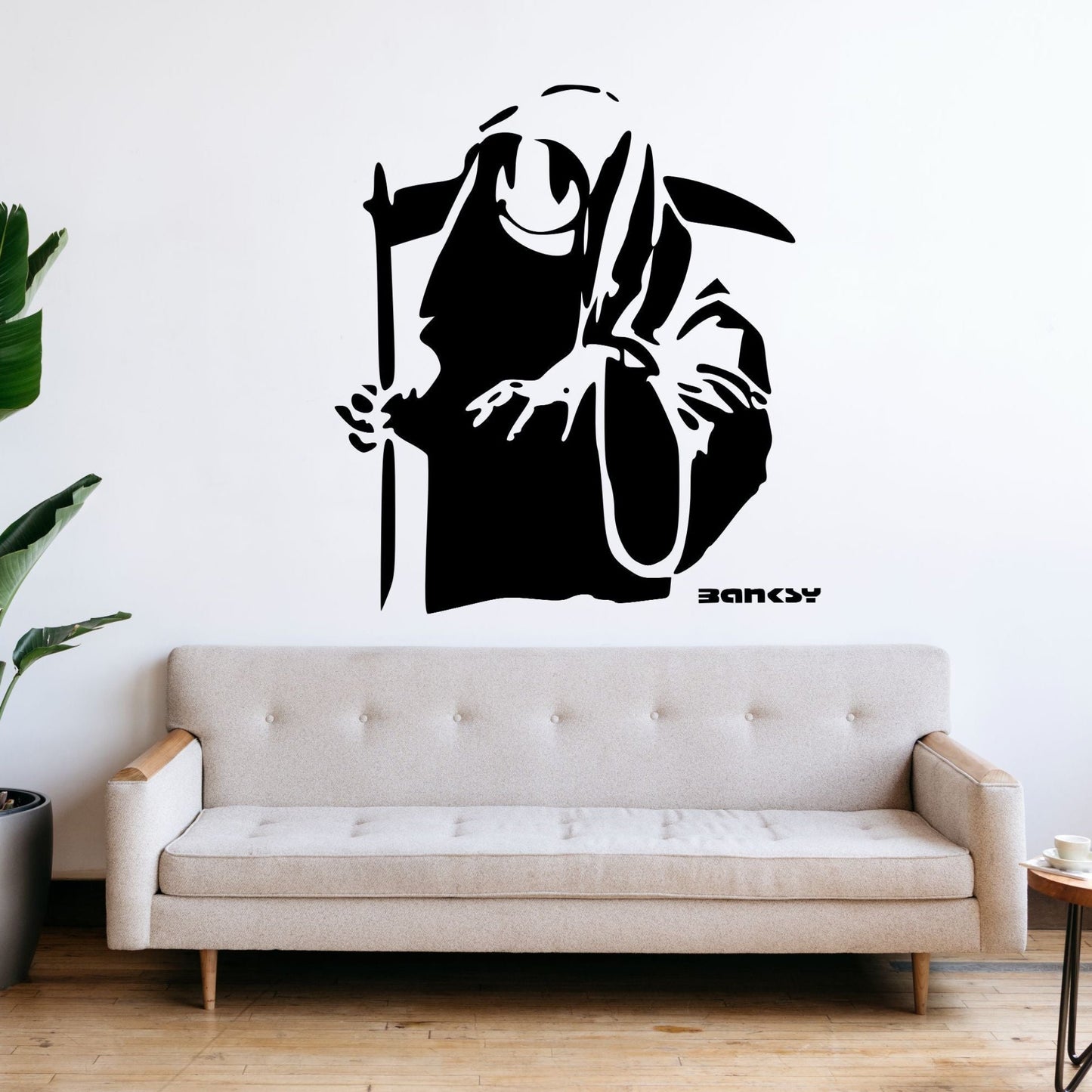 Bansky Death - Street Art Worker – Vinyl Wall Decal | Urban Stencil Style Wall Sticker